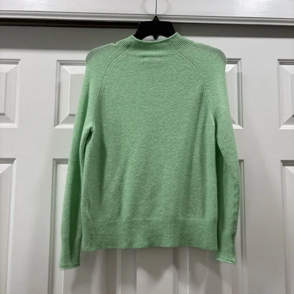 J. Crew Rollneck Sweater Super Soft Yarn Green Size XXS Wool Alpaca Blend